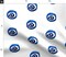 Evil Eye Luck Watercolor Turkey Greek White Blue Mod Circle Custom Printed Fabric by Spoonflower Various Fabrics by the Yard or Fat Quarter